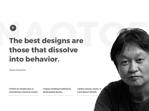 Naoto Fukasawa design philosophy