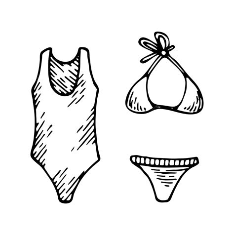 Dessin d'un maillot de bain de natation synchronisée