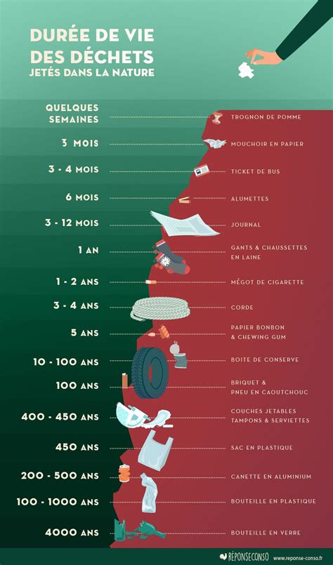 Infographie sur la durée de vie des différents types de filtres de purificateurs d'air