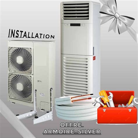 Illustration d'une armoire de climatisation posée au sol dans un bureau