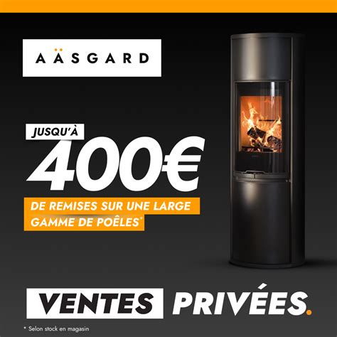 Intérieur de magasin Aäsgard avec des poêles