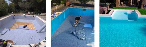 Structure d'une piscine béton avec liner