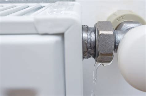 Schéma d'une fuite sur un radiateur