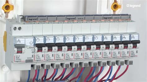 Tableau électrique moderne avec disjoncteurs