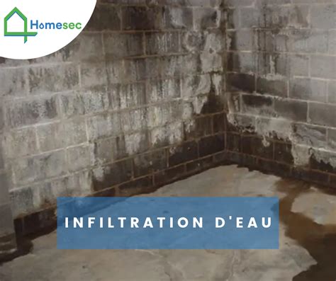 Schéma illustrant les différentes causes d'infiltration d'eau dans un mur