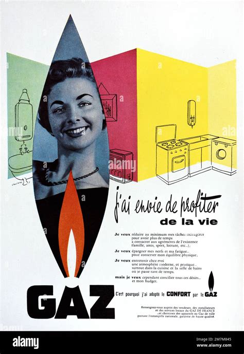 Ancienne publicité pour des appareils de chauffage au gaz