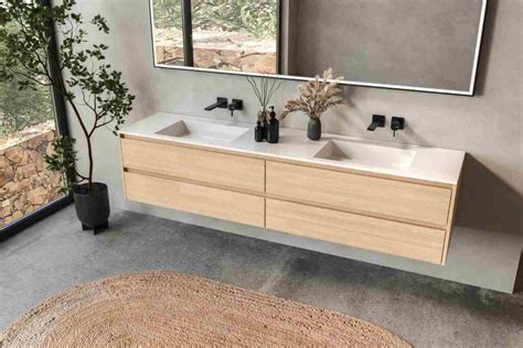 Meuble de salle de bain modulaire Rexa Design avec vasque intégrée