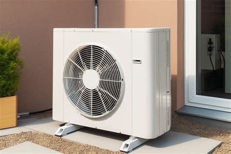 Technicien de climatisation travaillant sur une unité extérieure.