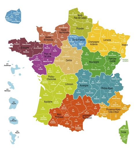Carte de France avec des icônes d'entreprises