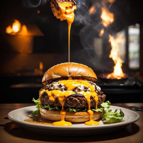 Burger avec fromage fondu