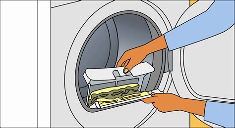 Image d'un filtre à peluches de sèche-linge