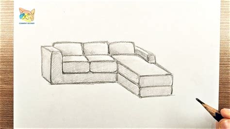 Schéma d'un salon avec un canapé d'angle en forme de L