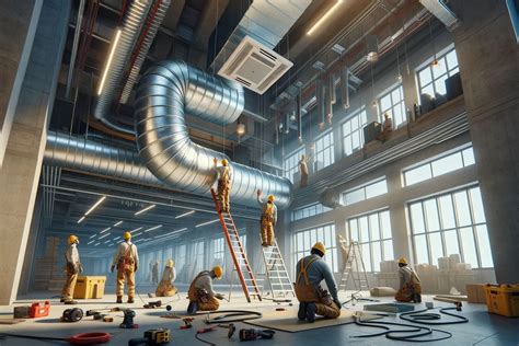 Professionnel effectuant un diagnostic de gaine de ventilation avec une caméra endoscopique