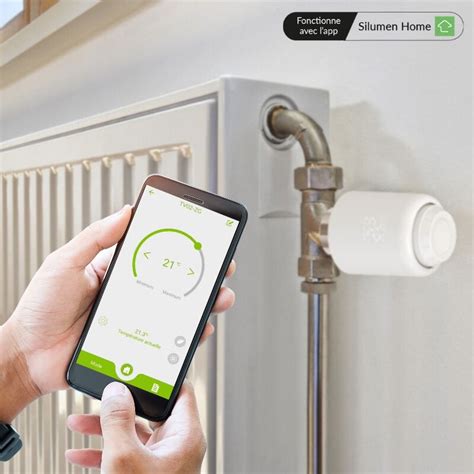 Capture d'écran d'une application de contrôle de chauffage connectée