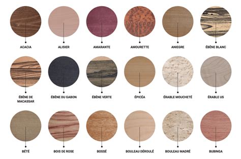 Différentes formes et essences de grilles d'aération en bois