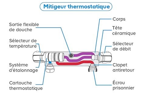 Schéma d'une cartouche thermostatique