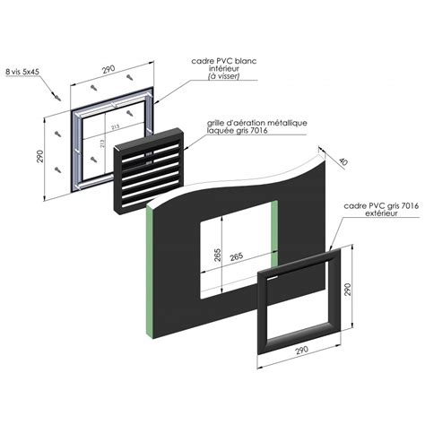 Schéma de conception d'une grille d'aération