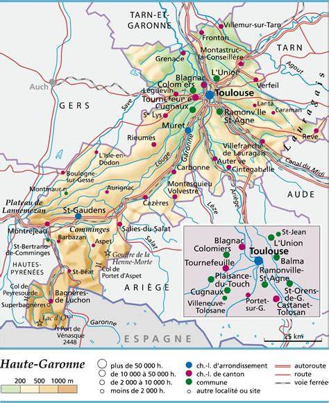 Carte de la Haute-Garonne
