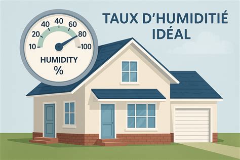 Infographie montrant les avantages d'un taux d'humidité idéal pour la santé et le confort.