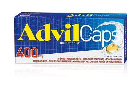 Image d'une boîte d'Advil Caps