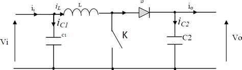 Schéma de principe d'un convertisseur DC-DC Boost