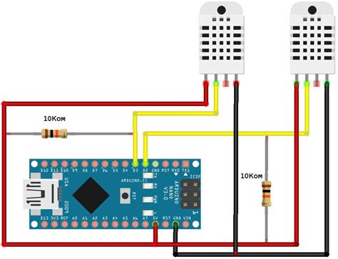 Schéma de câblage du DHT22 à l'Arduino