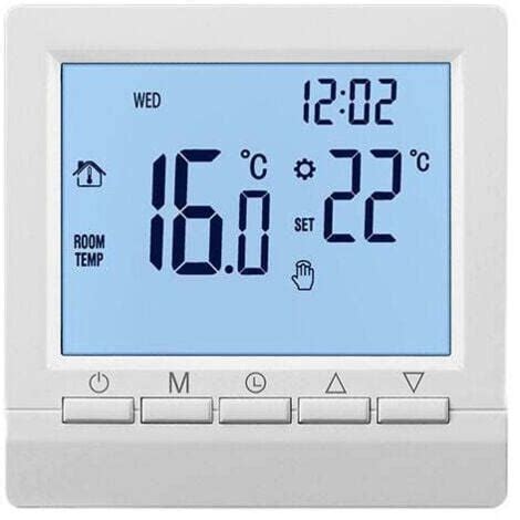 Image d'un thermostat mural intelligent avec écran LCD tactile