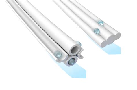 Section transversale de fibres de polyester Coolmax