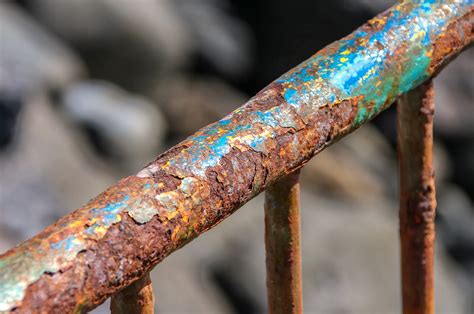 Image macroscopique de la rouille sur du métal