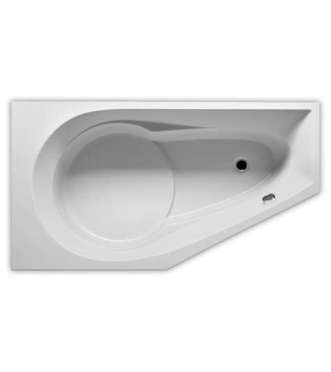 Schéma comparatif de baignoire asymétrique et baignoire d'angle classique