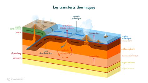 Diagramme illustrant les transferts de chaleur entre le caillou et l'air ambiant