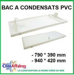 Image comparative des différents matériaux de bacs à condensats : aluminium, résine, inox