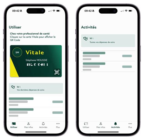 Interface de l'application ViCare