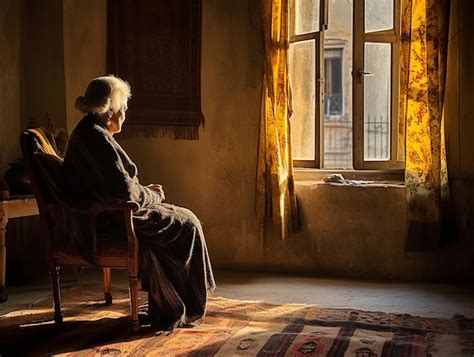 Une femme tenant un journal et regardant la lune par la fenêtre