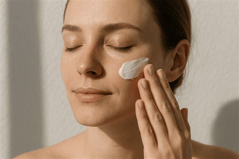 Une personne appliquant une crème hydratante sur sa peau sèche