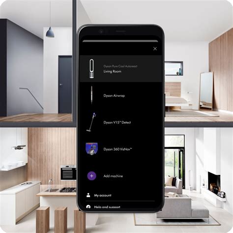 Image de l'application Dyson Link sur un smartphone