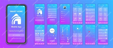 Interface d'une application mobile de domotique contrôlant des thermostats
