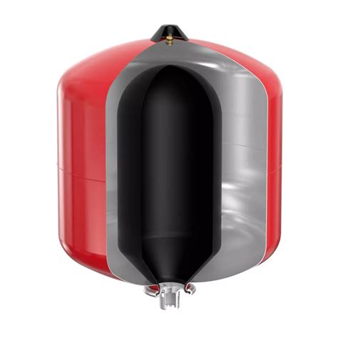 Coupe transversale d'un vase d'expansion à vessie