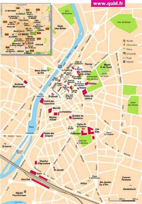 carte de la ville du Mans avec des icônes de maisons et d'outils de chauffagiste