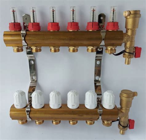 Laiton nickelé pour collecteur de chauffage au sol