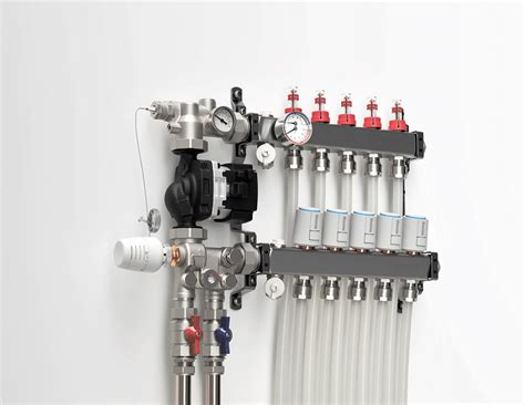 Schéma d'un collecteur de chauffage au sol