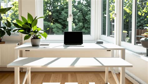 Intérieur d'un bureau de jardin lumineux et bien aménagé
