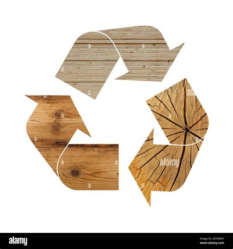 Symbole de recyclage et de bois
