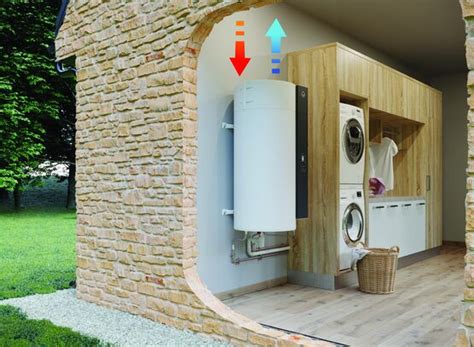 Garage aménagé pour l'installation d'un chauffe-eau thermodynamique sur air ambiant