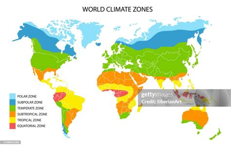 Carte des zones climatiques influençant l'hydratation