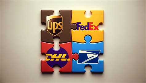 Logo USPS, UPS et DHL