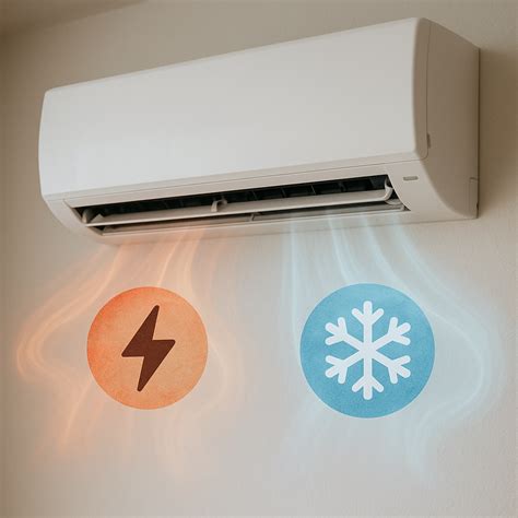 Icônes représentant le mode froid et le mode chaud d'un climatiseur réversible