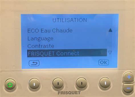 Interface de la télécommande radio Frisquet ECO RADIO SYSTEM Visio