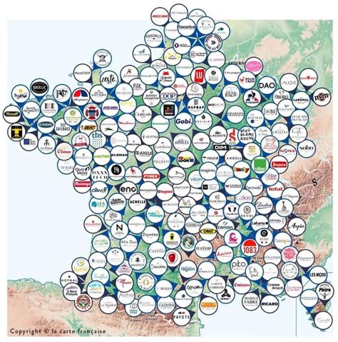 Carte de France avec des points représentant des entreprises de calorifugeage