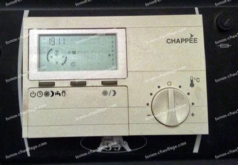 Interface du tableau de commande MK2 d'une chaudière Chappée